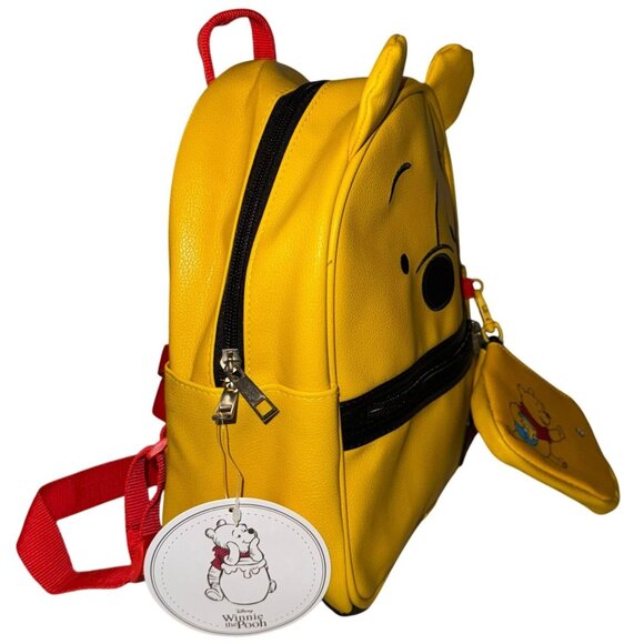 Disney Winnie The Pooh Girls Bag Yellow Mini Backpack Red Strap Honeypot Keychai main image 7